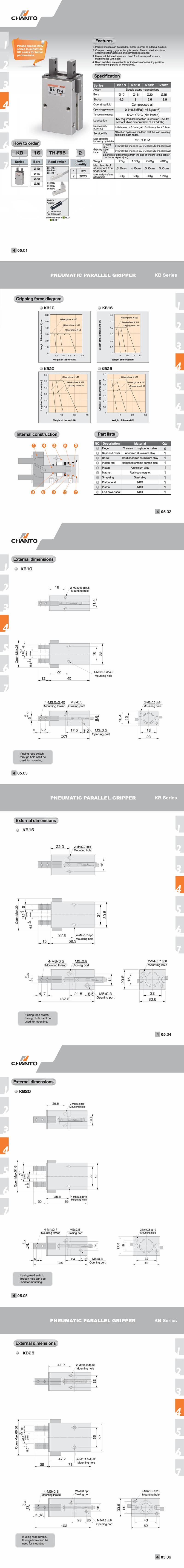 KB Pneumatic Parallel Gripper